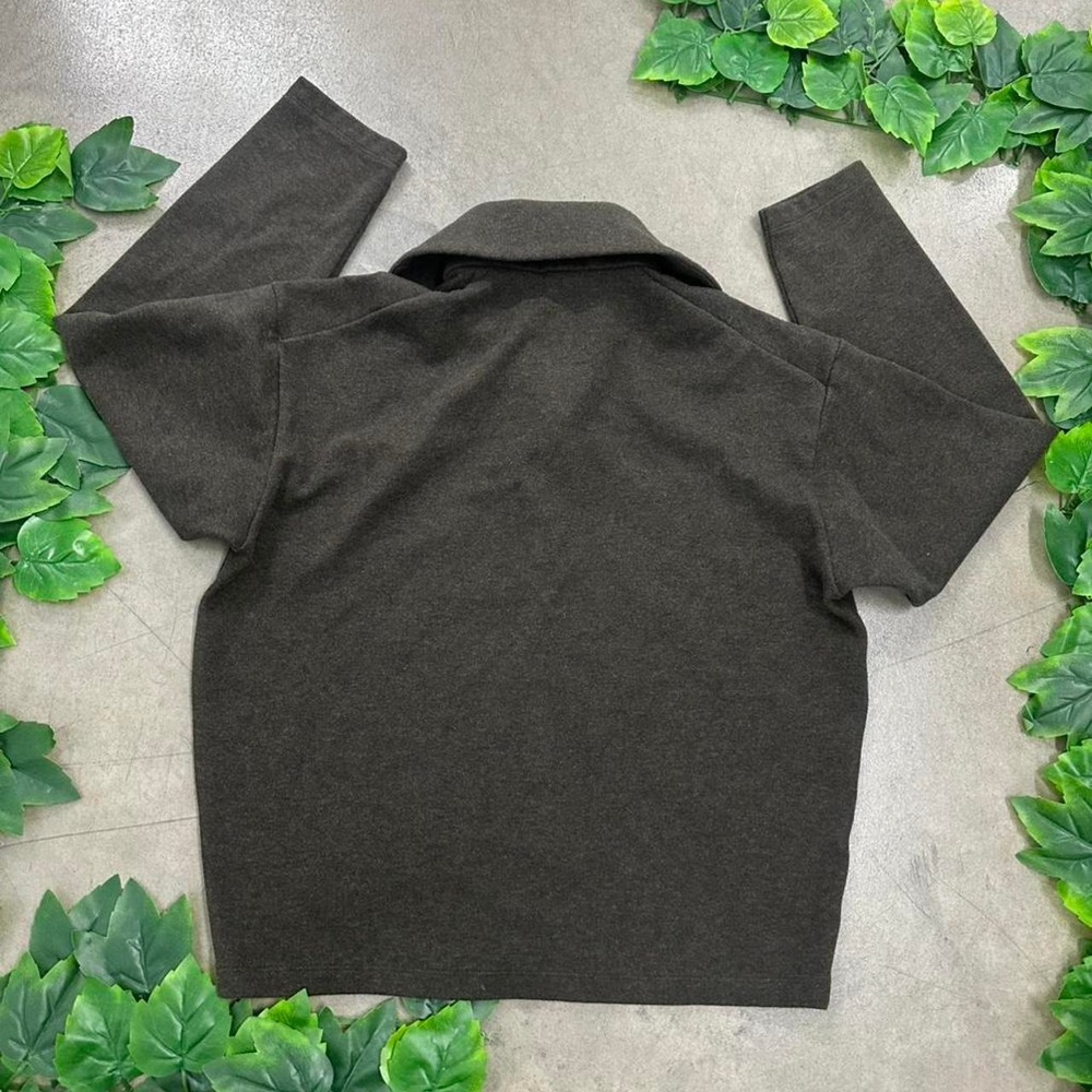 UNIQLO 1/4 Zip Fleece Pullover Brown Women's M - Picture 6 of 7